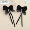 Pajarita de Perlas con Borlas Malla Lazo Accesorios para el Cabello Diadema Infantil Japonesa y Coreana Accesorios DIY para Ropa Bolsas