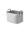 Cesta de almacenamiento de fieltro al por mayor de fábrica cesta de almacenamiento de tela de fieltro para ropa sucia cubo de almacenamiento de fieltro para artículos del hogar