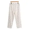 Pantalones de maternidad Xiyue 2026 Primavera/Verano de algodón de seda helada, ajustables, cómodos para dormir postparto, para mujeres embarazadas