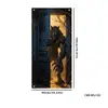 Cortina de puerta de bruja transfronteriza tela de fondo decoración pancarta Halloween atmósfera de terror bandera colgante calavera Cubierta de puerta de Halloween