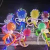 Balões Bobo da Moda Barraca de Mercado Noturno Balões Bobo Transparentes com Penas de Desenho Animado Brilhantes Brinquedos Infantis para Venda