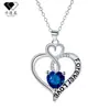 Knn-320 Collar con Colgante de Corazón Infinito y Diamante para Mujer, Joyería Transfronteriza Kamanqi, Cadena de Suéter de Lujo Ligero de Gama Alta