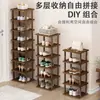Sapateira Simples Pequena Porta de Entrada Estreita Doméstica Mini Baixo Armário de Sapatos Prateleira de Armazenamento Multicamadas Armazenamento de Sapatos para Dormitório