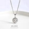 Collar de copo de nieve de diamante de quilates s925 plata de ley temperamento personalidad cadena para clavícula femenina chic Corea del Sur puerta este joyería de moda