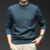 Suéter Jacquard de Hilo Fino para Hombre de 450g, Camisa Base de Punto Casual de Cuello Redondo Otoño e Invierno 2025, Suéter para Hombre