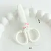 Tesoura Doméstica Gatinho Fofo Tesoura de Plástico com Lâmina Cartoon para Estudante Tesoura Mini para Cortar Papel DIY Handmade para Jardim de Infância