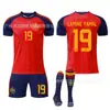 26 Uniforme de Fútbol Copa del Mundo España Camiseta de Local Talla Adulto 4 Ku19 Yamal Camiseta de Entrenamiento para Niños