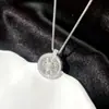 Colar Bússola Oito Tesouros Giratória Cravejada de Diamantes, Corrente de Clavícula de Luxo Acessível de Alta Qualidade, Nova Joia Pesada Chinoiserie Feminina para Namorada
