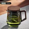 Tetera de estilo chino para preparar té, un juego de tetera de cristal para uso doméstico, que incluye una bandeja para té y tazas de té, con un compartimento separado para hojas de té y agua, diseñado para la preparación individual