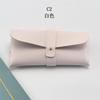 Nuevo estuche portátil de cuero suave con hebilla para gafas, estuche para gafas de sol de moda, estuche portátil para gafas, estuche para gafas de moda, simple y retro.