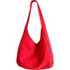 Bolsa Tote de Cor Sólida Estilo Preguiçoso Japonês e Coreano Bolsa de Ombro Casual Feminina Versátil para o Dia a Dia Grande Capacidade Bolsa para Aulas de Estudante
