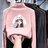 Camiseta base de cuello alto para niños, camiseta de manga larga cálida con forro polar para otoño e invierno, para niñas y niños mayores, hecha de forro polar alemán, adecuada como capa interior para el otoño