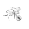Joyería para Piercing Henson G23/F136 de Titanio con Tornillo de Cereza Incrustado de Circonita Stud para Labio Stud para Cartílago Auricular Joyería para Piercing