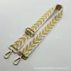 Nueva Correa de Hombro Ancha de Venta Caliente con Hilo Dorado Patrón de Hojas Correa para Bolso de Hombro Único Cruzado Ajustable Accesorios de Equipaje
