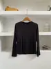 Camiseta Larga Suelta y Suave para Mujer, Cuello Redondo, Corte Holgado, Versátil, Prenda Base Adelgazante, Moderna, Versátil, Casual