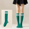 Meias 3/4 Femininas Europeias e Americanas Cruzadas Estilo Cosplay Japonês com Pernas JK Pernas Finas Cano Longo Meias para Coxa