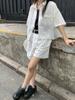 [Sin Devolución, Sin Cambio] Camisa Mujer Verano Nuevo Estilo Coreano Manga Corta Tencel Holgada Camisa Top 12001-1