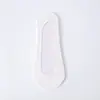Calcetines de Verano Blancos Finos de Seda de Hielo de Corte Bajo para Mujer, Calcetines Cortos para Mujer con Suelas de Algodón Puro y Diseño Invisible Antideslizante de Silicona