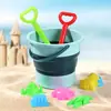 Cubo Plegable para Coche, Cubo Portátil para Pesca al Aire Libre, Engrosado, Tamaños Grande y Pequeño, Juego de Cubos Juguete para Playa para Niños