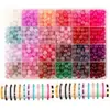 Set de 24 Rejillas de Cuentas Redondas de Vidrio de 8 mm, Cuentas Jelly, Cuentas Burst, Accesorios para Pulseras de Joyería Hecha a Mano DIY