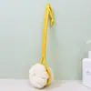 Escova de Banho Japonesa de Lado Duplo com Cabo Longo e Cerdas Macias, Esfoliador de Costas, Escova de Banho de Limpeza Dois em Um