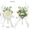 Flor de muñeca para dama de honor Grupo de hermanas Mori Ramo para el novio Ramillete para el padrino Set completo Solapa Boda Bienvenida Novia Guirnalda Flor de muñeca