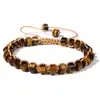 Pulseira Tecida com Pedras Naturais Retrô, Estilo Boêmio, Pulseira Colorida com Contas para Homens e Mulheres, Joias de Luxo Leve, Tecida