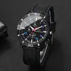 Reloj de Moda para Hombre Más Vendido en Comercio Exterior, Reloj de Cuarzo Trendy Deportivo Casual con Correa de Silicona Cosida, Venta al por Mayor desde el Fabricante