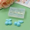 Molde de silicona con forma de dos cerezas para hornear pasteles DIY