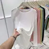 Camisa de sol Lenzing Tencel de corte holgado con cuello redondo para mujer, blusa pullover de seda helada, camiseta de manga larga, capa interior fina para habitaciones con aire acondicionado, seda helada