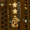 Lámpara LED navideña con ventosa para decoración navideña, lámpara decorativa de ambiente creativo, lámpara colgante de habitación con forma de estrella de cinco puntas, árbol de Navidad y alce