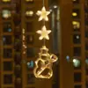 Luces de Cadena LED Luces de Ventana de Navidad con Ventosa Estrella Luna Campana Luces Decorativas con Ganchos Luces de Ambiente Ventana de Dormitorio Romántico