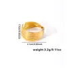 Moda Europeia e Americana Estilo Ins Anel Simples de Aço de Titânio Banhado a Ouro 18k Geométrico Assimétrico Joias de Aço Inoxidável Femininas Venda Quente