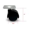 Los fabricantes suministran ruedas giratorias rueda universal 1 pulgada 1.5 pulgadas muebles ruedas de nailon ruedas de plástico para electrodomésticos rueda de PU silenciosa
