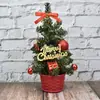 Mini Árbol de Navidad 20/30cm Paquete Escaparate Mostrador de Centro Comercial Adornos de Escritorio Decoraciones Navideñas en Stock