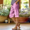 Pantalas Casuais de Rua da Moda Personalizadas com Impressão Digital 3D de Novo Estilo Europeu e Americano Transfronteiriço para Mulheres, Comprimento Médio, para Ir ao Trabalho, Verão