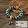 A segunda geração de pulseiras de cera de abelha antiga de Xizang para homens, contas cilíndricas de resina, barraca de exposição, cidade fantasma, brincadeira cultural, joias de estilo étnico de Xizang
