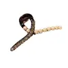 Pinza de Agarre para Mujer 2024 Nuevo Pinza de Tiburón de Gama Alta Tocado Lujo Ligero Pinza para el Pelo de Perla Parte Trasera de la Cabeza para Mujer