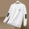 Envío RápidoNueva Sudadera de Manga Larga con Cuello Redondo Holgada de Primavera y Otoño, Camiseta Base Estampada de Moda para Hombre