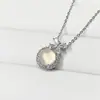Calcedonia de hielo alto con colgante de princesa fugitiva incrustado, chapado en plata 925, colgante central de ágata de cristal, suministro en vivo, venta al por mayor