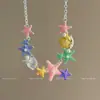 Colar de Estrela-do-Mar e Concha Coloridos Novo Europeu e Americano Estilo Férias de Verão na Praia para Mulheres Corrente de Clavícula Doce e Cool Sexy Personalizada