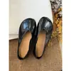 Zapatos Planos Bajos Estilo Francés de Piel de Vaca de Primera Capa para Mujer, Mocasines Slip-On Primavera 2026, Zapatos Versátiles de Punta Redonda para Abuela