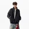 Jaqueta Moletom Estampa de Estrela Nova Outono/Inverno 2026 para Homens, Moda Tendência Casual High Street Americana Estilo Hong Kong Streetwear Casaco para Homens