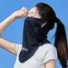 Mascarilla Protectora Solar Delgada de Seda de Hielo para Mujer, Protector Solar para Ciclismo al Aire Libre en Verano, Cubrecuellos, Máscara de Malla Transpirable para Cara Completa