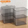 Caixa de Armazenamento Transparente, Grande Capacidade, Caixa Plástica para Roupas de Guarda-Roupa Doméstico, Armazenamento e Organização de Baú de Brinquedos, Dobrável