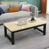 Nova Mesa de Computador Doméstica de Aço-Madeira Reforçada Mesa de Escrita Moderna para Quarto de Pessoa Solteira Mesa de Estudo Mesa de Escritório Simples