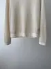 BORBOTIE Ropa de Punto para Mujer 2026 Otoño/Invierno Nuevo BC Lentejuelas Mezcla de Lino y Algodón Cuello Redondo Manga Larga Top