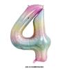 Globo Digital de Película de Aluminio con Degradado de Color Cielo Estrellado de 38 pulgadas 0-9 Decoración para Fiesta de Cumpleaños Infantil y de Adultos