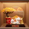 Árbol de Dinero Pintura de Arena Movediza Gatos de la Suerte Adornos Decoración de Sala de Estar Regalo de Mudanza a Casa Nueva Regalo de Inauguración de Casa Nueva Hogar