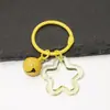 Llavero Transparente de Acrílico Personalizado Color Caramelo Estrella de Cinco Puntas Campana Lindo Accesorio Colgante para Mochila Bolsos de Pareja